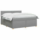 vidaXL Boxspring ágy matraccal Világosszürke 180 x 200 cm Szövet
