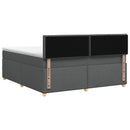 vidaXL Boxspring ágy matraccal Sötétszürke 180 x 200 cm Szövet
