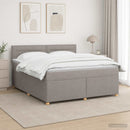 vidaXL Boxspring ágy matraccal Tópszínű 160 x 200 cm Szövet