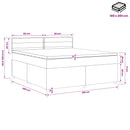 vidaXL Boxspring ágy matraccal Tópszínű 180 x 200 cm Szövet