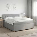 vidaXL Boxspring ágy matraccal Világosszürke 180 x 200 cm Szövet