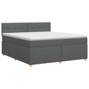 vidaXL Boxspring ágy matraccal Sötétszürke 180 x 200 cm Szövet