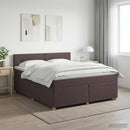 vidaXL Boxspring ágy matraccal Sötét Barna 140 x 190 cm Szövet