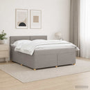 vidaXL Boxspring ágy matraccal Tópszínű 180 x 200 cm Szövet