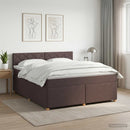 vidaXL Boxspring ágy matraccal Sötét Barna 140 x 190 cm Szövet