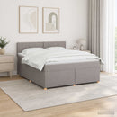 vidaXL Boxspring ágy matraccal Tópszínű 140 x 200 cm Szövet