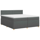 vidaXL Boxspring ágy matraccal Sötétszürke 200 x 200 cm Szövet