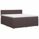 vidaXL Boxspring ágy matraccal Sötét Barna 200 x 200 cm Szövet