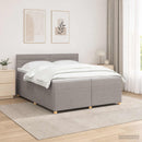 vidaXL Boxspring ágy matraccal Tópszínű 200 x 200 cm Szövet