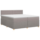 vidaXL Boxspring ágy matraccal Tópszínű 200 x 200 cm Szövet