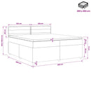 vidaXL Boxspring ágy matraccal fejtámlával Kék 200 x 200 cm Szövet