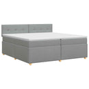 vidaXL Boxspring ágy matraccal Világosszürke 200 x 200 cm Szövet