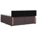 vidaXL Boxspring ágy matraccal Sötét Barna 200 x 200 cm Szövet