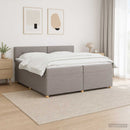 vidaXL Boxspring ágy matraccal Tópszínű 200 x 200 cm Szövet