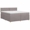 vidaXL Boxspring ágy matraccal Tópszínű 200 x 200 cm Szövet