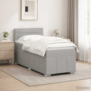 vidaXL Boxspring ágy matraccal Világosszürke 80 x 200 cm Szövet