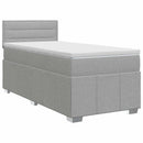 vidaXL Boxspring ágy matraccal Világosszürke 80 x 200 cm Szövet