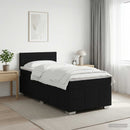 vidaXL Boxspring ágy matraccal fejtámlával Fekete 90 x 200 cm Szövet