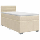 vidaXL Boxspring ágy matraccal Krémszínű 80 x 200 cm Szövet