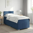 vidaXL Boxspring ágy matraccal fejtámlával Kék 100 x 200 cm Szövet