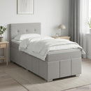vidaXL Boxspring ágy matraccal Világosszürke 90 x 190 cm Szövet