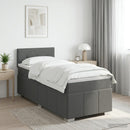 vidaXL Boxspring ágy matraccal Sötétszürke 90 x 190 cm Szövet