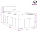 vidaXL Boxspring ágy matraccal Sötétszürke 80 x 200 cm Szövet
