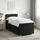 vidaXL Boxspring ágy matraccal fejtámlával Fekete 80 x 200 cm Szövet