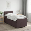 vidaXL Boxspring ágy matraccal Sötét Barna 100 x 200 cm Szövet