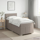 vidaXL Boxspring ágy matraccal Tópszínű 100 x 200 cm Szövet