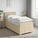 vidaXL Boxspring ágy matraccal Krémszínű 80 x 200 cm Szövet