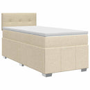 vidaXL Boxspring ágy matraccal Krémszínű 80 x 200 cm Szövet