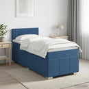 vidaXL Boxspring ágy matraccal fejtámlával Kék 90 x 200 cm Szövet