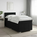 vidaXL Boxspring ágy matraccal fejtámlával Fekete 100 x 200 cm Szövet