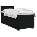 vidaXL Boxspring ágy matraccal fejtámlával Fekete 80 x 200 cm Szövet