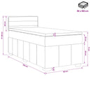 vidaXL Boxspring ágy matraccal fejtámlával Fekete 90 x 190 cm Szövet
