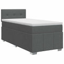 vidaXL Boxspring ágy matraccal Sötétszürke 90 x 190 cm Szövet