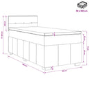 vidaXL Boxspring ágy matraccal fejtámlával Fekete 90 x 190 cm Szövet