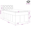vidaXL Boxspring ágy matraccal Világosszürke 90 x 190 cm Szövet