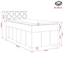 vidaXL Boxspring ágy matraccal Sötétszürke 90 x 190 cm Szövet