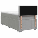 vidaXL Boxspring ágy matraccal Világosszürke 90 x 200 cm Szövet
