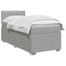 vidaXL Boxspring ágy matraccal Világosszürke 90 x 200 cm Szövet