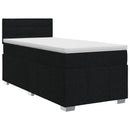 vidaXL Boxspring ágy matraccal fejtámlával Fekete 90 x 200 cm Szövet
