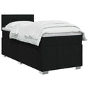 vidaXL Boxspring ágy matraccal fejtámlával Fekete 90 x 200 cm Szövet