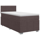vidaXL Boxspring ágy matraccal Sötét Barna 90 x 200 cm Szövet