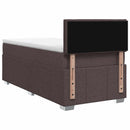 vidaXL Boxspring ágy matraccal Sötét Barna 90 x 200 cm Szövet