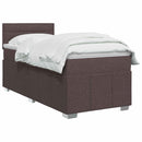 vidaXL Boxspring ágy matraccal Sötét Barna 90 x 200 cm Szövet