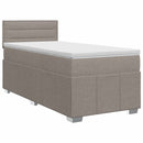 vidaXL Boxspring ágy matraccal fejtámlával Tópszínű 90 x 200 cm Szövet