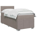 vidaXL Boxspring ágy matraccal fejtámlával Tópszínű 90 x 200 cm Szövet