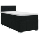 vidaXL Boxspring ágy matraccal fejtámlával Fekete 90 x 200 cm Szövet